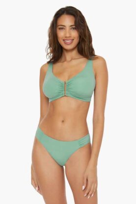 Zaful Womens Solid Color Strap Knot Bikini Set
